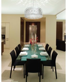 DVI Lighting DVP5835CH-CRY 18 INCH Eclipse Pendant 
